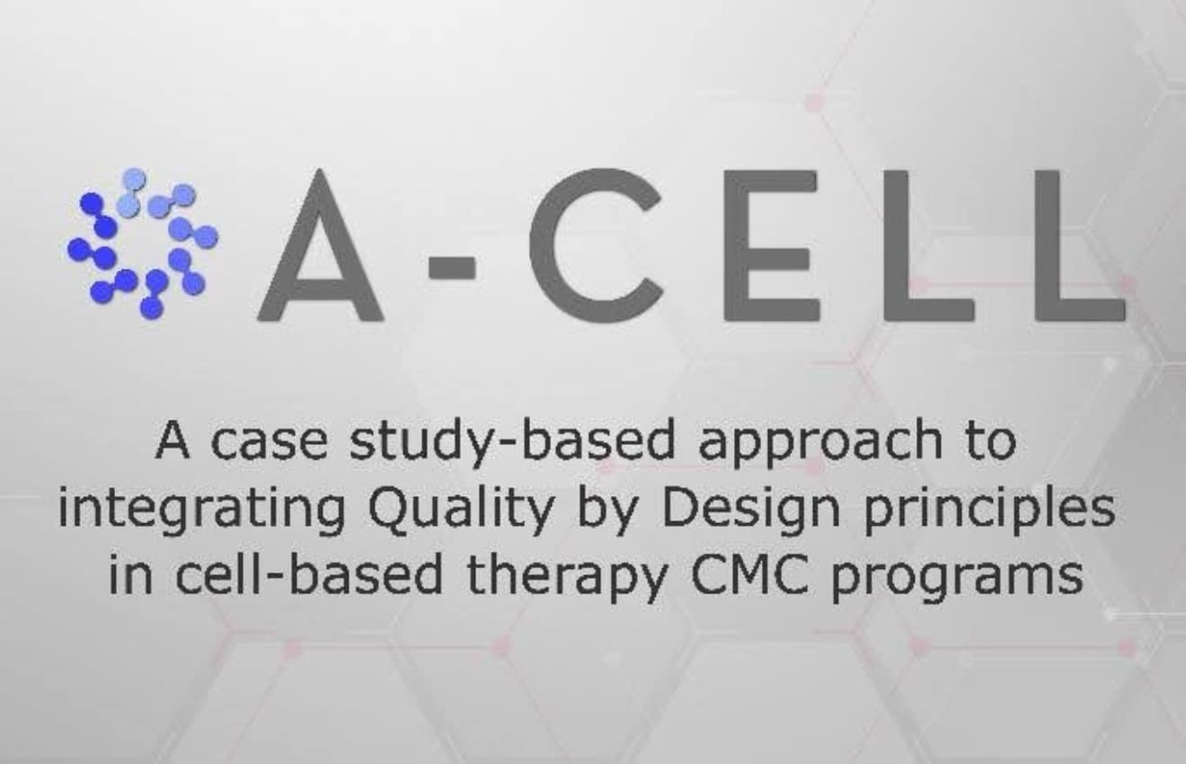 Report cover for A-CELL, a case study on applying Quality by Design principles in cell-based therapy CMC programs