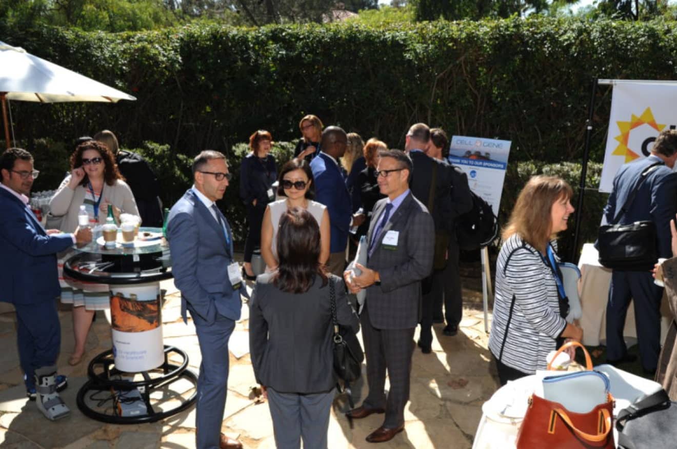Attendees networking at the Meeting on the Med event in Rome